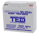 Ted Electric Acumulator AGM VRLA 12V 23A High Rate 181mm x 76mm x h 167mm M5 TED Battery Expert Holland TED003362 (2)