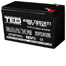 Ted Electric Acumulator AGM VRLA 12V 7,1A dimensiuni 151mm x 65mm x h 95mm F1 TED Battery Expert Holland TED003416 (5)