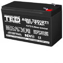 Ted Electric Acumulator AGM VRLA 12V 7,1A dimensiuni 151mm x 65mm x h 95mm F2 TED Battery Expert Holland TED003225 (5)