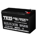 Ted Electric Acumulator AGM VRLA 12V 7,3A dimensiuni 151mm x 65mm x h 95mm F2 TED Battery Expert Holland TED003249 (5)