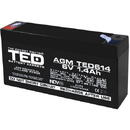 Ted Electric Acumulator AGM VRLA 6V 1,4A dimensiuni 97mm x 25mm x h 54mm F1 TED Battery Expert Holland TED002839 (40)
