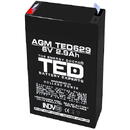 Ted Electric Acumulator AGM VRLA 6V 2,9A dimensiuni 65mm x 33mm x h 99mm F1 TED Battery Expert Holland TED002877 (20)