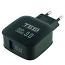 Ted Electric Alimentator (Incarcator) de la retea (230V) la 1 x USB 3.0A FAST Charge Travel A10 / TED500086