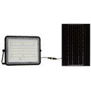 Solar LED projector V-TAC 15W Remote, AUTO, Timer, IP65 Black VT-120W 4000K 1200lm