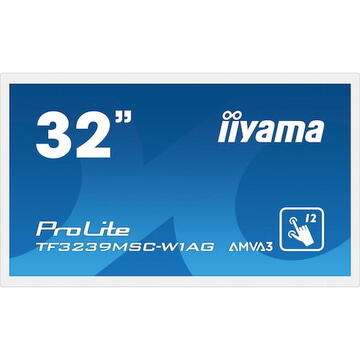 Monitor LED Iiyama TF3239MSC-W1AG 16:9 M-Touch HDMI+DP, Alb
