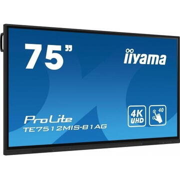 Monitor LED Iiyama TE7512MIS-B1AG   16:9 M-Touch HDMI+USB-C, Negru