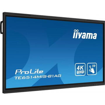 Monitor LED Iiyama TE6514MIS-B1AG 16:9 Touch 4xHDMI+USB-C, Negru