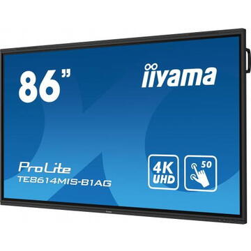 Monitor LED Iiyama TE8614MIS-B1AG 16:9 M-Touch 4xHDMI+USBC, Negru