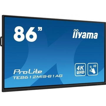 Monitor LED Iiyama TE8612MIS-B2AG 16:9 M-Touch 3xHDMI+USB, Negru