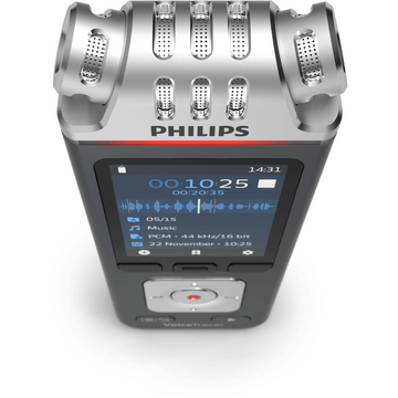 Reportofon Philips DVT8110  8 GB slot MicroSD LCD 2' 1000 mAh WI-FI Argintiu