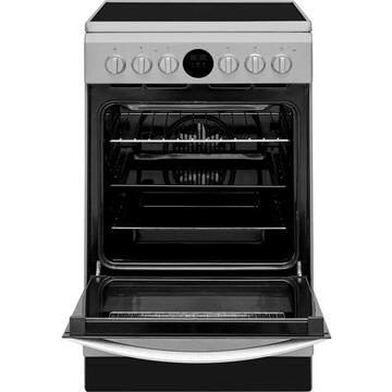 INDESIT S5V8CHX/E Cooker, Freestanding, A, plita electrica, cuptor electric, Width 50 cm, Stainless steel