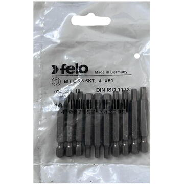 Set 10 biti Felo, seria Industrial profil HEX, E6.3, HX4.0, 50mm