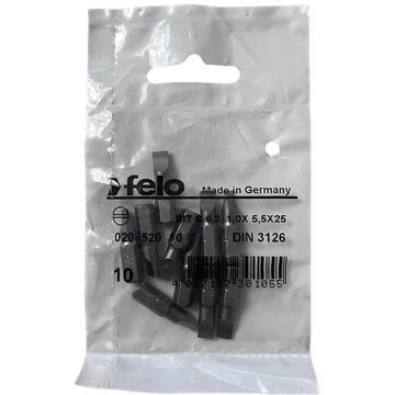 Set 10 biti Felo, seria Industrial profil Drept, C6.3, 5.5x1.0mm, 25mm