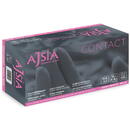 Manusi latex AJSIA Contact, unica folosinta, nepudrate, 0.11mm, 100 buc/cutie - albe - marime L