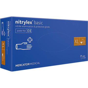 Locale Manusi nitril albastre XL, 100 buc/cutie-Nitrylex Basic