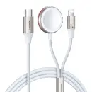 Joyroom 2 in 1 Lightning cable and inductive charger for Apple Watch 1.5m white (S-IW012)