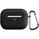 Techsuit - Silicone Case - for Apple AirPods Pro 1 / 2, Smooth Ultrathin Material - Black