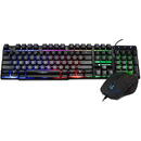 Tastatura Tracer TRAKLA47186, Gamezone STIR REV.2 + mouse, Iluminare LED, Cu fir, USB, Multicolor