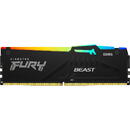 Memorie Kingston Kit Memorie Fury Beast RGB Intel XMP 3.0, 64GB, DDR5-5200MHz, CL40, Quad Channel, Negru