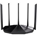 Router wireless Tenda TX2 PRO 802.11a.x | AX 1500 Dual Band | Porturi 1 WAN, 3 LAN Gigabit| Antene 5 externe 6 dbi | | Negru