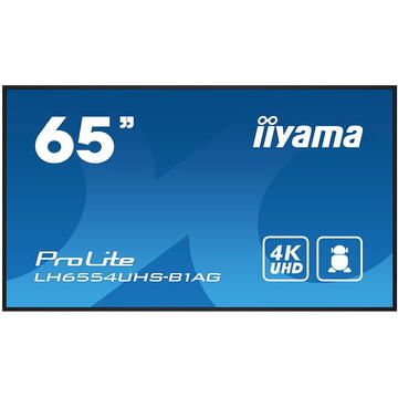 Monitor LED Iiyama LH6554UHS-B1AG  65inch 4K UHD 3840x2160pixeli  Negru