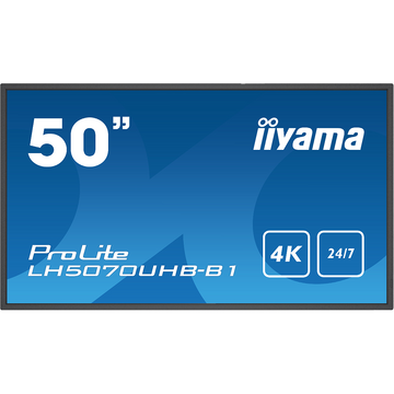 Monitor LED Iiyama LH5070UHB-B1 50inch  VA 3840x2160 pixeli Negru