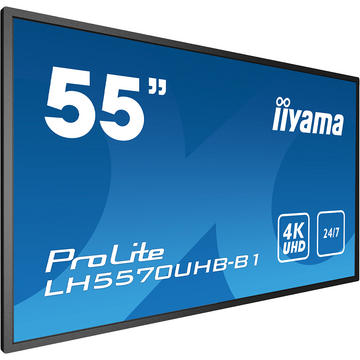 Monitor LED Iiyama LH5570UHB-B1 55 inch 3840x216pixeli Negru