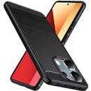 Husa Husa pentru Xiaomi Redmi Note 13 Pro 4G / Poco M6 Pro 4G - Techsuit Carbon Silicone - Black