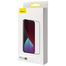 Husa Baseus iPhone 12 mini 0.25 mm Full-screen full-glass Tempered Glass (2pcs) Black (SGAPIPH54N-KC01)