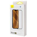 Husa Baseus iPhone 13 mini 0.4 mm CW-HY Full-screen, Full-glass, Corning Tempered Glass (2pcs/pack+Pasting Artifact) Black (SGQP040001)