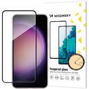 Folie de protectie Ecran WZK pentru Samsung Galaxy S24+ S926, Sticla Securizata, Full Glue, Neagra