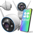 Camera supraveghere video EZVIZ IP67, 3 MP, Detectare miscare, Wi-Fi, Ethernet, 2 antene