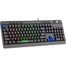 Tastatura Sparco STEALTH, RGB, Cu fir, USB, Layout US, Negru