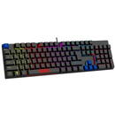 Tastatura Sparco PHANTOM, RGB, Cu fir, USB, Layout US, Negru