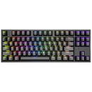 Tastatura Genesis Thor 404 TKL Gateron Yellow Pro, RGB, Cu fir, USB, Layout US, Negru