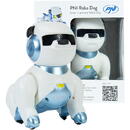 Robot inteligent interactiv PNI Robo Dog, control vocal, butoane tactile, alb-albastru, acumulator inclus 3.7V 350mAh