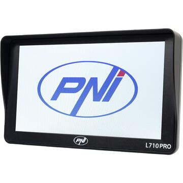 Sistem de navigatie GPS PNI L710 PRO cu parasolar, 7 inch, 800 MHz, 256MB DDR, 16GB memorie interna, FM transmitter, cu doua alimentatoare auto incluse
