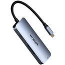 Mokin 36741 7 in 1  USB-C to 3x USB3.0+ SD/TF + HDMI + PD Argintiu