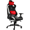 Scaun Gaming noblechairs EPIC Real Leather Gaming Chair - black/white/red
