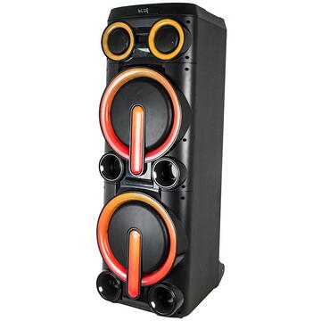 Boxa portabila Ibiza Sound 2X10" BLUETOOTH / AUX/USB + MIC WIRELESS UHF