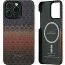 Husa Husa de protectie Pitaka MagEZ Case 5, 1500D, pentru iPhone 15 Pro Max, compatibila MagSafe Sunset