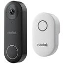 Sonerie video wireless Reolink Video Doorbell WiFi, 2K, slot card, night vision, vizualizare de pe telefon, detectie miscare