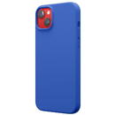 Husa Lemontti Husa Liquid Silicon MagCharge iPhone 14 Albastru (protectie 360°, material fin, captusit cu microfibra)