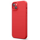 Husa Lemontti Husa Liquid Silicon MagCharge iPhone 14 Rosu (protectie 360°, material fin, captusit cu microfibra)