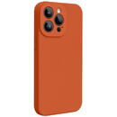 Husa Lemontti Husa Liquid Silicon MagCharge iPhone 15 Pro Max Portocaliu (protectie 360°, material fin, captusit cu microfibra)