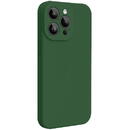 Husa Lemontti Husa Liquid Silicon MagCharge iPhone 15 Pro Verde (protectie 360°, material fin, captusit cu microfibra)