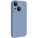 Husa Lemontti Husa Liquid Silicon MagCharge iPhone 15 Albastru (protectie 360°, material fin, captusit cu microfibra)