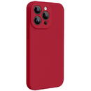 Husa Lemontti Husa Liquid Silicon MagCharge iPhone 15 Pro Visiniu (protectie 360°, material fin, captusit cu microfibra)