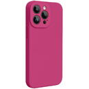 Husa Lemontti Husa Liquid Silicon MagCharge iPhone 15 Pro Roze (protectie 360°, material fin, captusit cu microfibra)