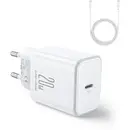 Incarcator de retea Joyroom JR-TCF06 USB-C PD 20W wall charger + USB-C cable - white